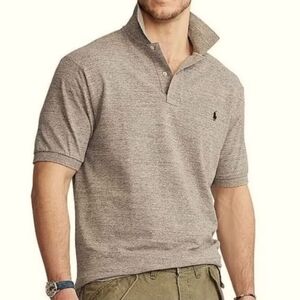 Polo Ralph Lauren Men's Dune Tan Custom Slim Fit Shirt Size Medium